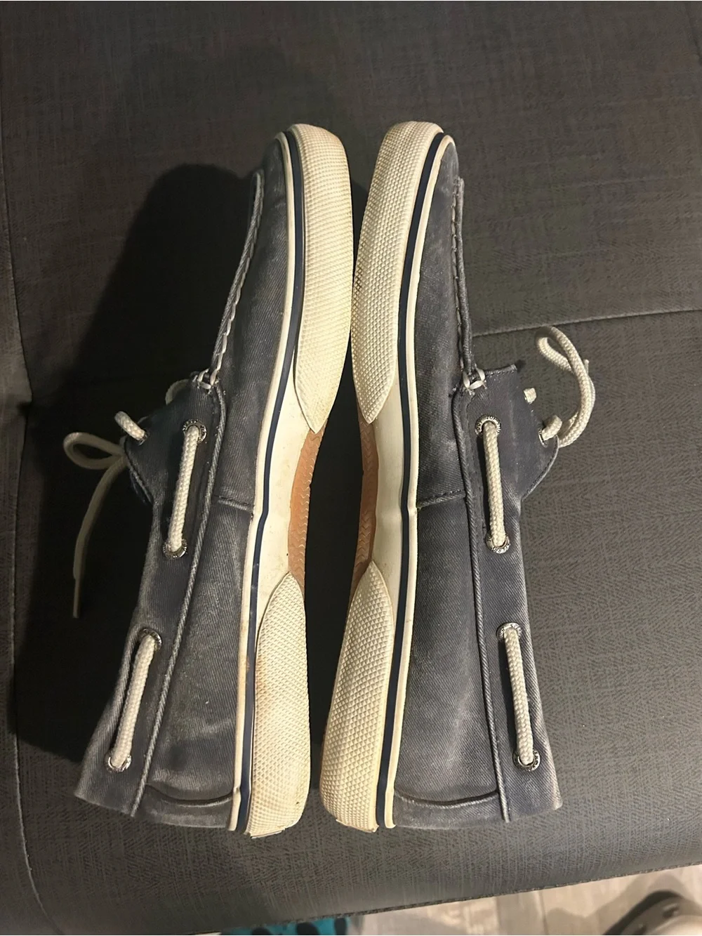 Sperry Men’s Navy Boat Shoes - Classic Lace-Up Deck Shoes size 10